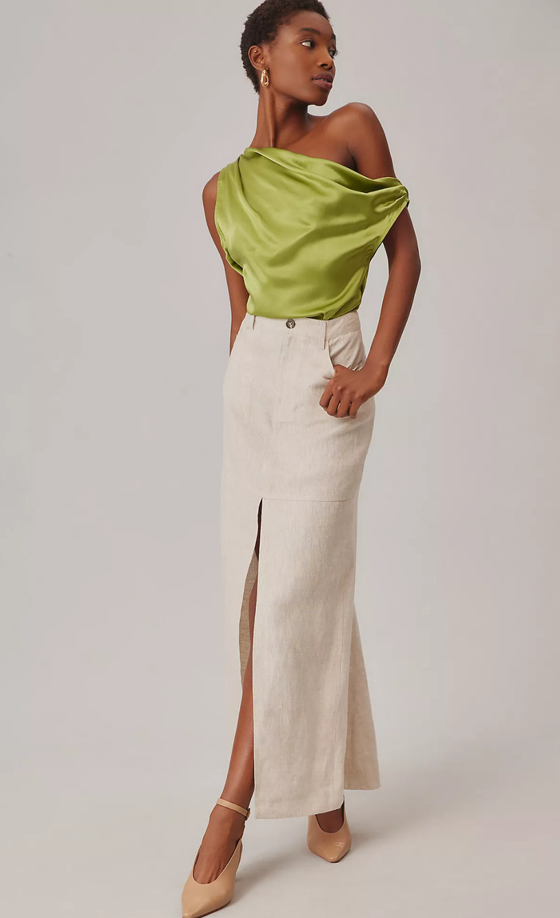 Reformation Linen Maxi Skirt - New Size 10
